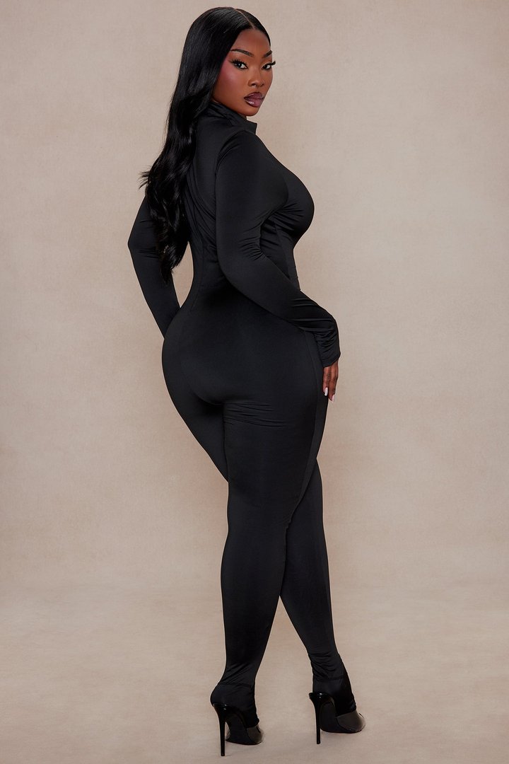 Kyra Double Layered Jumpsuit - Black