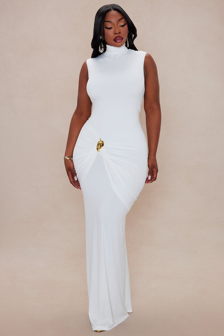 Shay Double Lined Maxi Dress - White