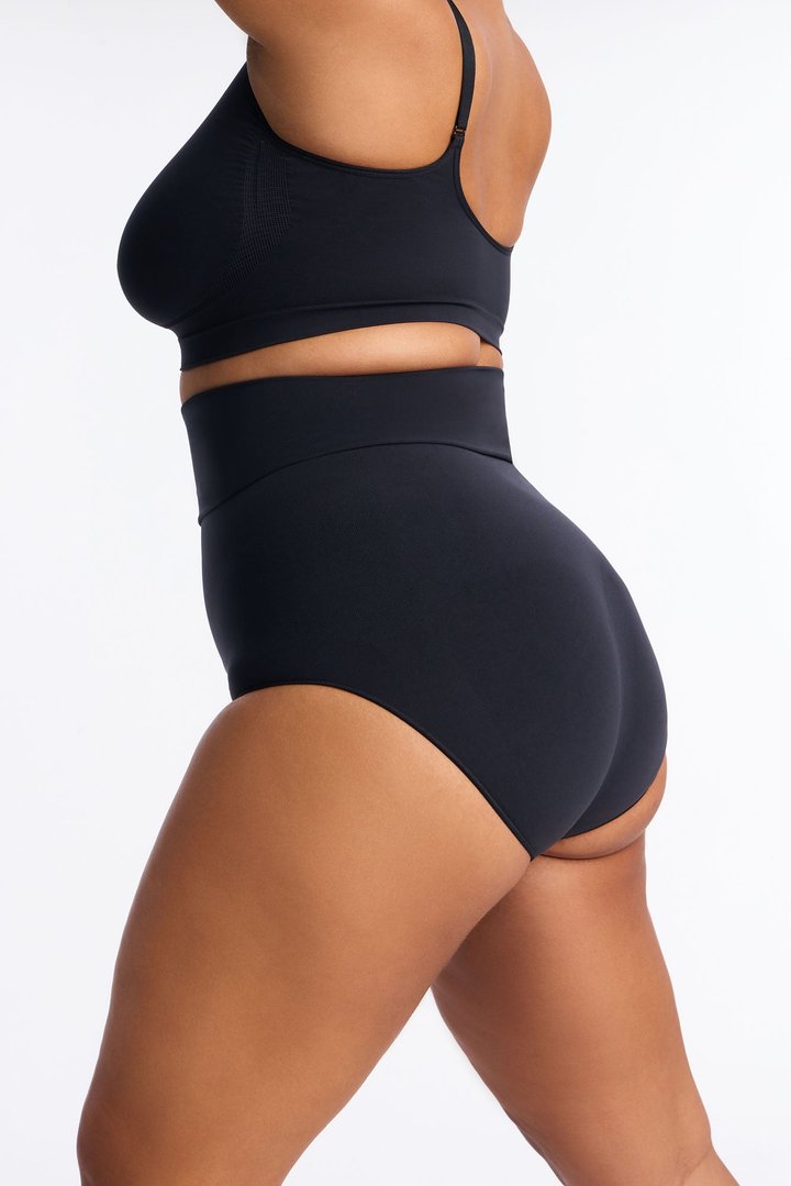Nova Sculpt Seamless Strong Compression High Waisted Brief - Black