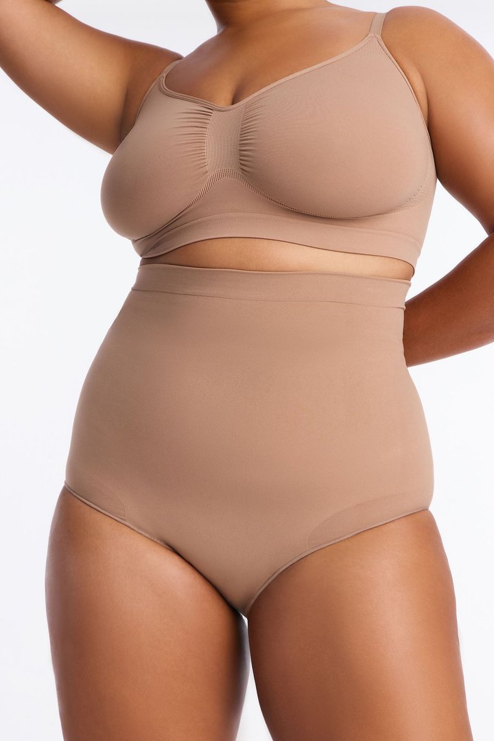 Nova Sculpt Seamless Strong Compression High Waisted Brief - Nude