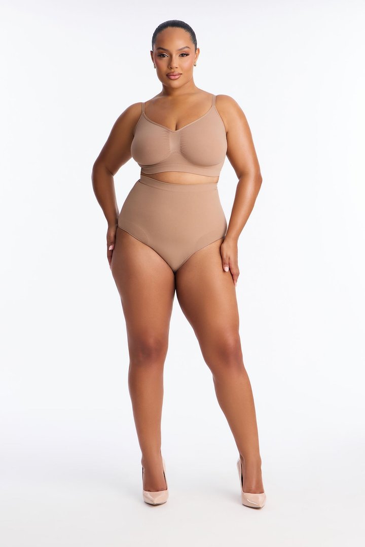 Nova Sculpt Seamless Strong Compression Mid Waist Brief - Nude