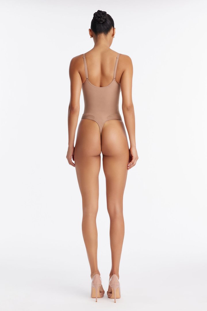 Nova Sculpt Seamless Strong Compression Thong Bodysuit - Nude