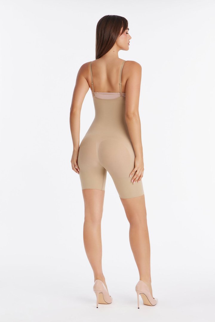 Nova Sculpt Seamless Strong Compression Butt Lifting Bodysuit - Sand