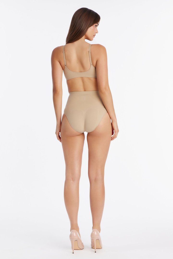 Nova Sculpt Seamless Strong Compression Mid Waist Brief - Sand
