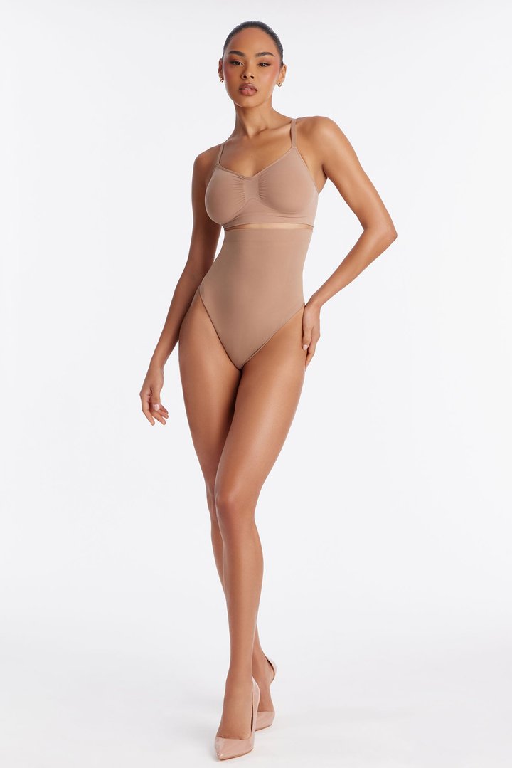Nova Sculpt Seamless Strong Compression High Waisted Thong - Nude