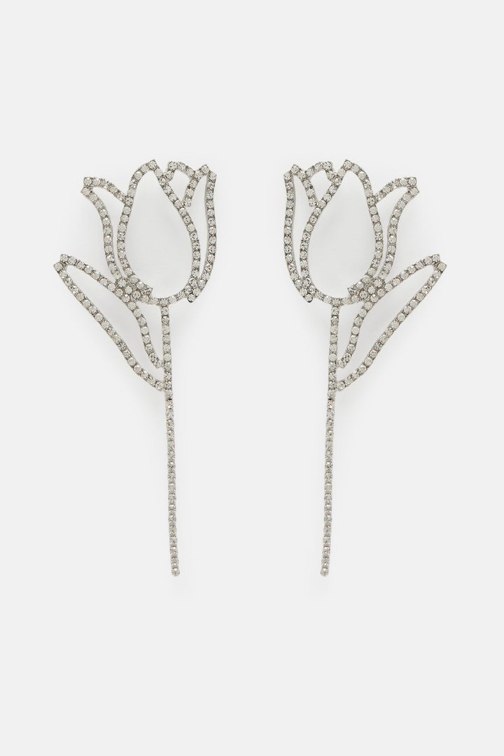 Enchanted Flower Earrings - Silver