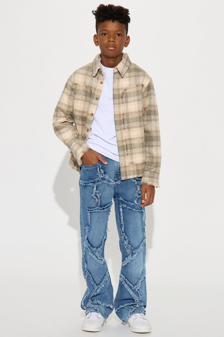 Mini Slipped Through The Cracks Straight Leg Jeans - Light Blue Wash