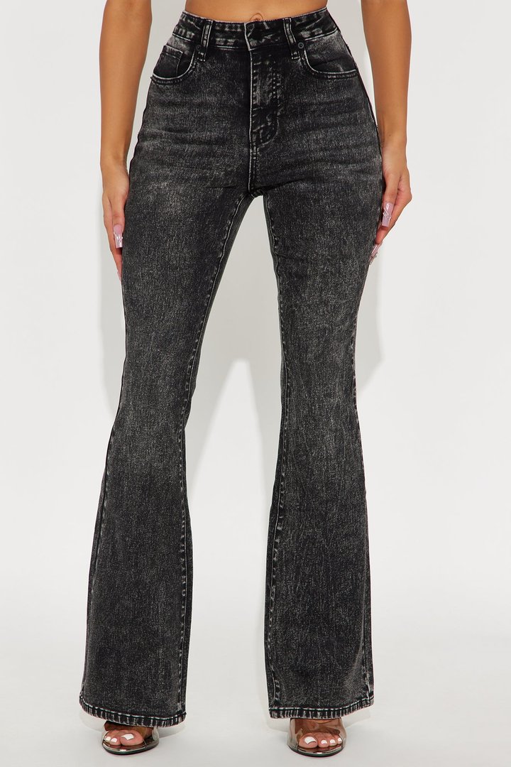 Gemma Sculpting Stretch Flare Jeans - Black