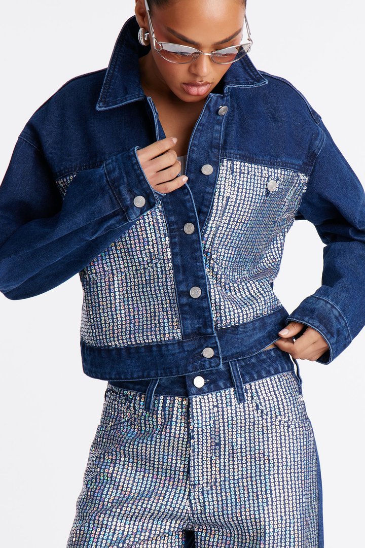 Dazzling Dream Denim Jacket - Dark Wash