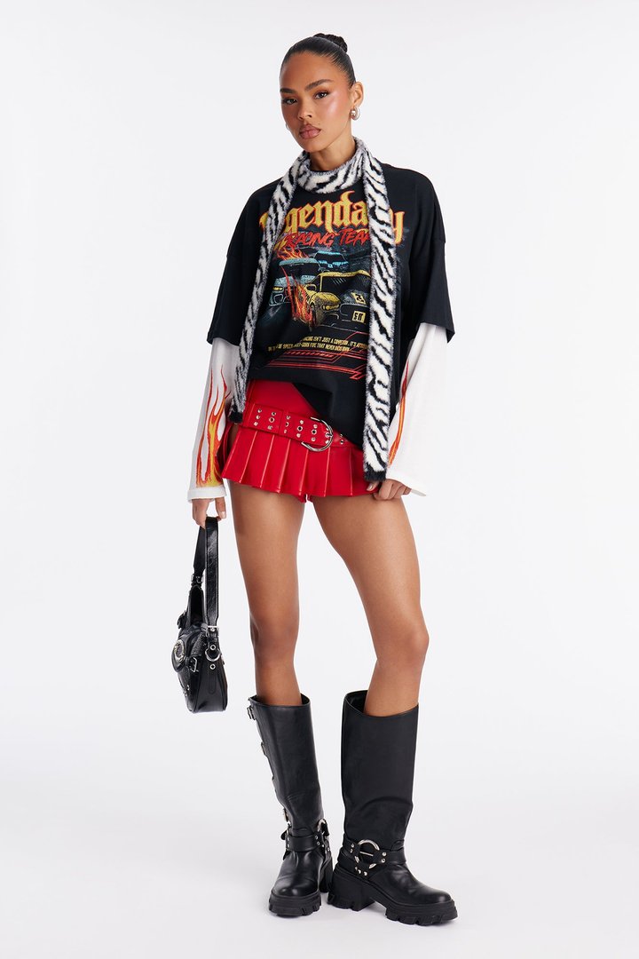 Legendary Flames Thermal 2fer Tee - Black/White