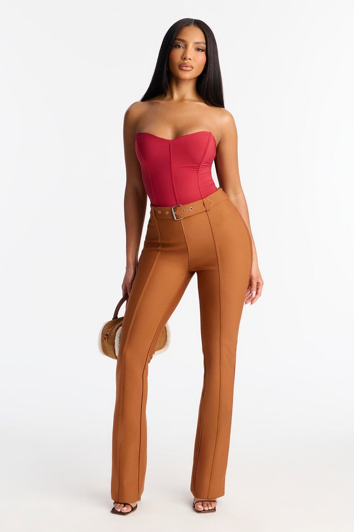 Street Lights Off Corset - DarkRed