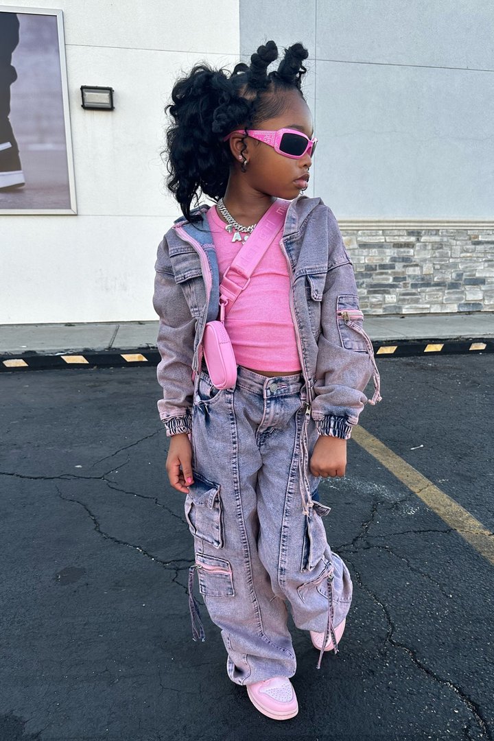 Mini So Different Cargo Jean - Pink