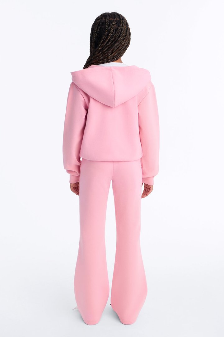 Mini Ready To Go Zip Up Pant Set - Light Pink