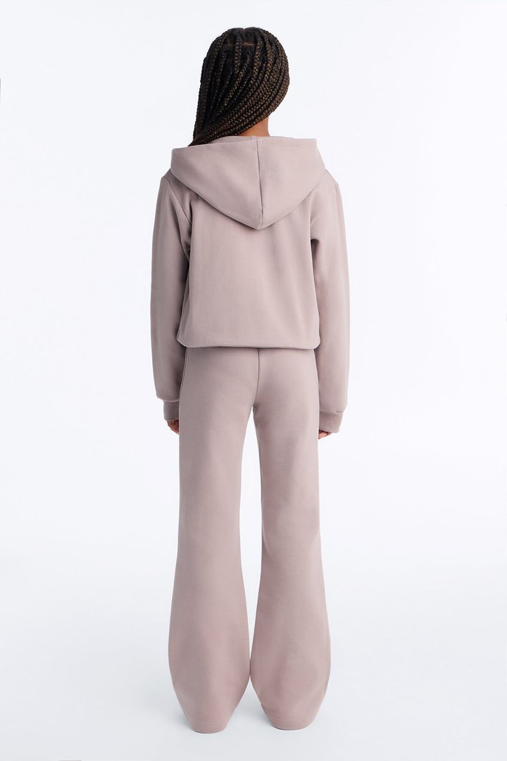 Mini Ready To Go Zip Up Pant Set - Taupe