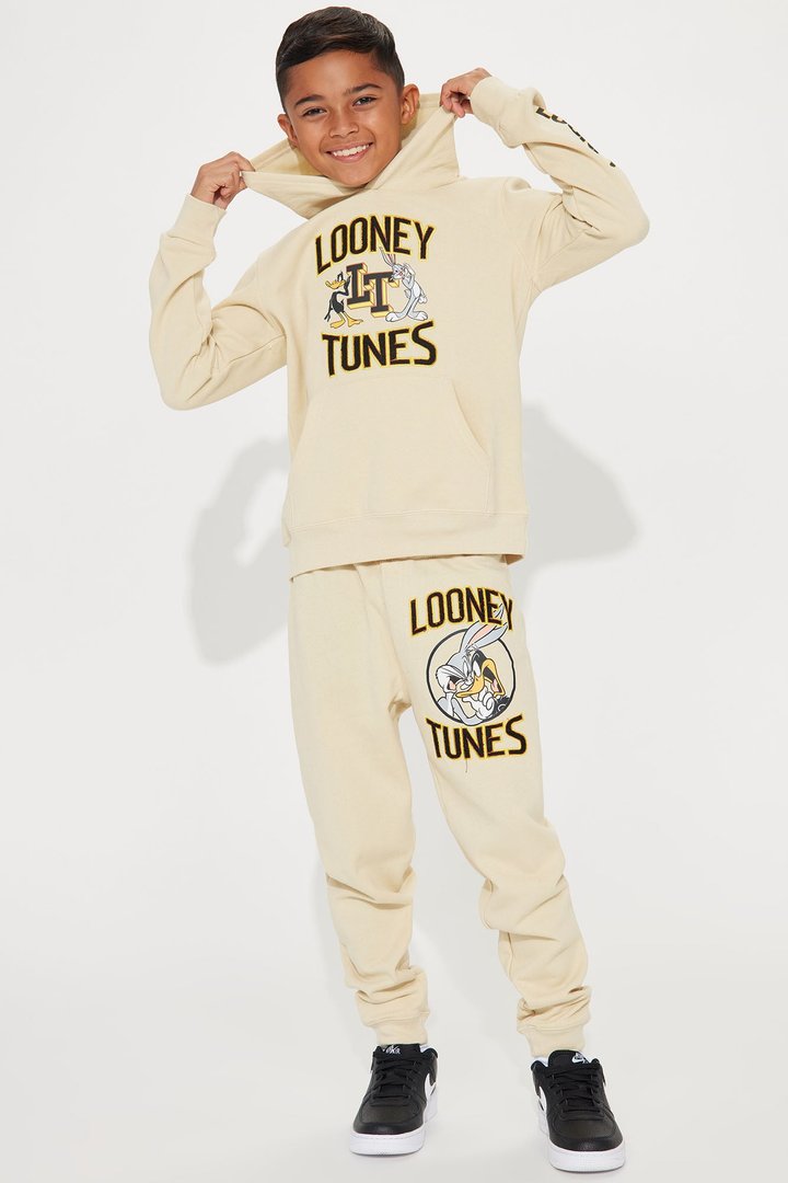 Mini Looney Tunes Chenille Hoodie - Sand