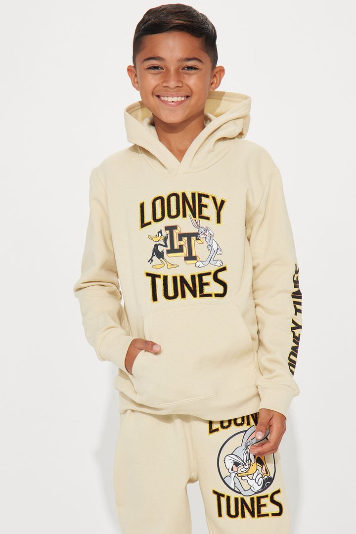 Mini Looney Tunes Chenille Hoodie - Sand