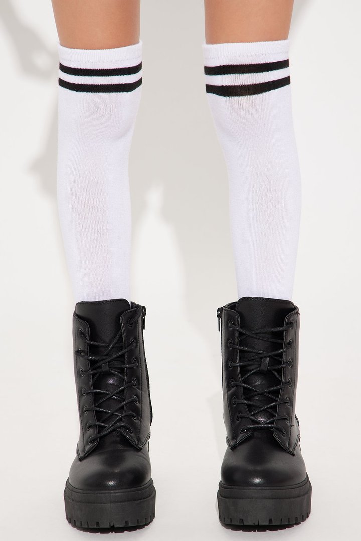 Mini Bring It Over The Knee Socks - White