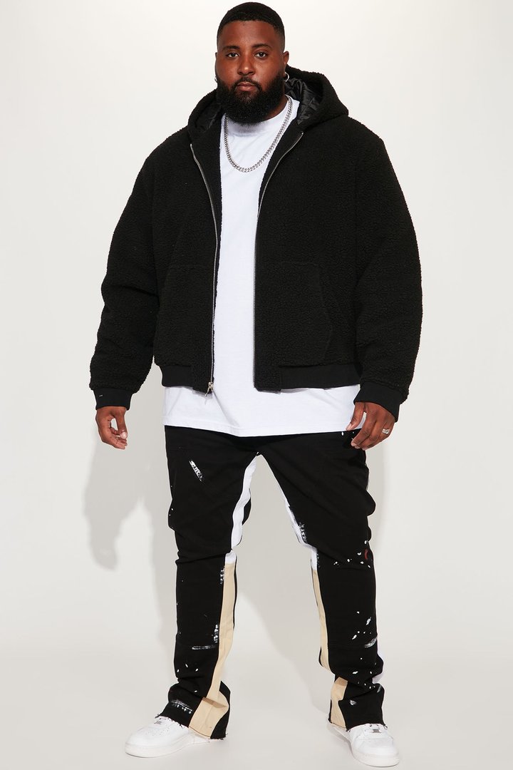 Both Ways Slim Stacked Flared Pants - Black/combo