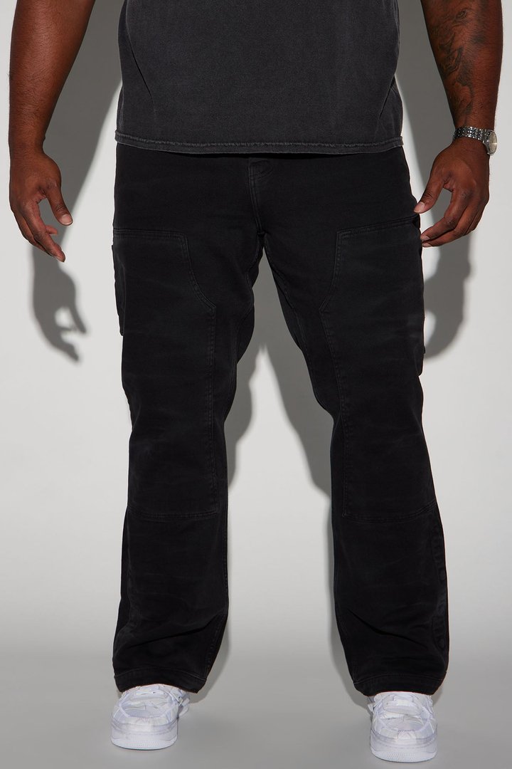 Indestructible Slim Flare Carpenter Pants - BlackWash