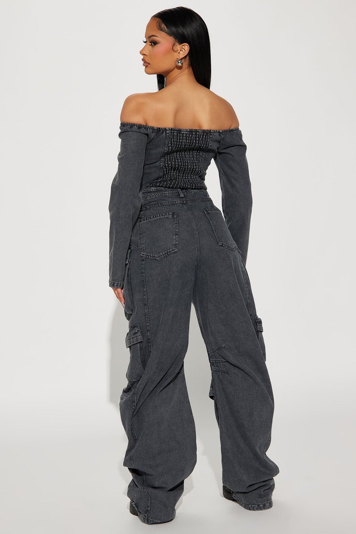 Feels Like This Denim Jumpsuit - Black Wash