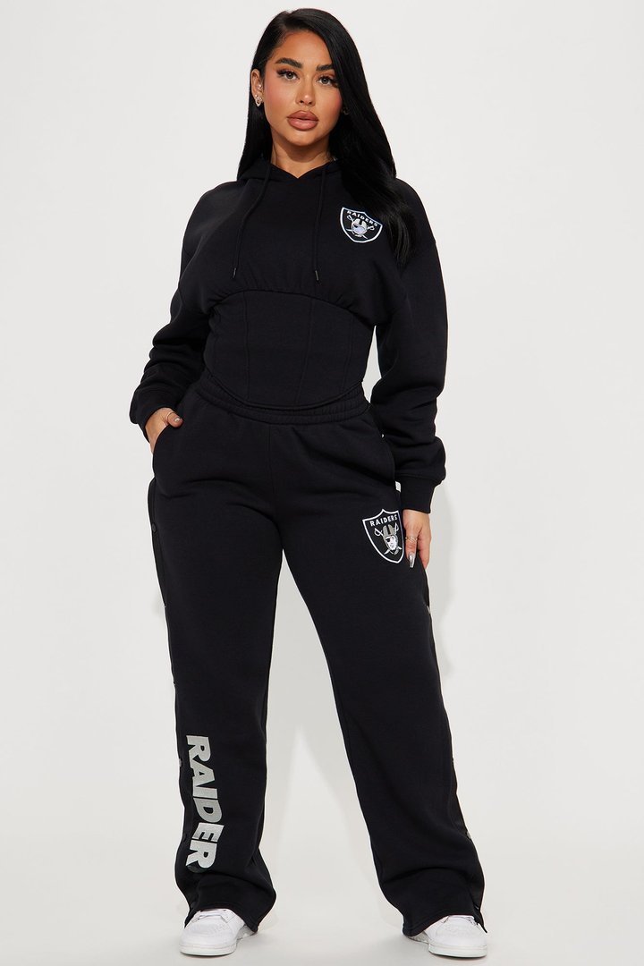 Raiders Snap Button Pants - Black