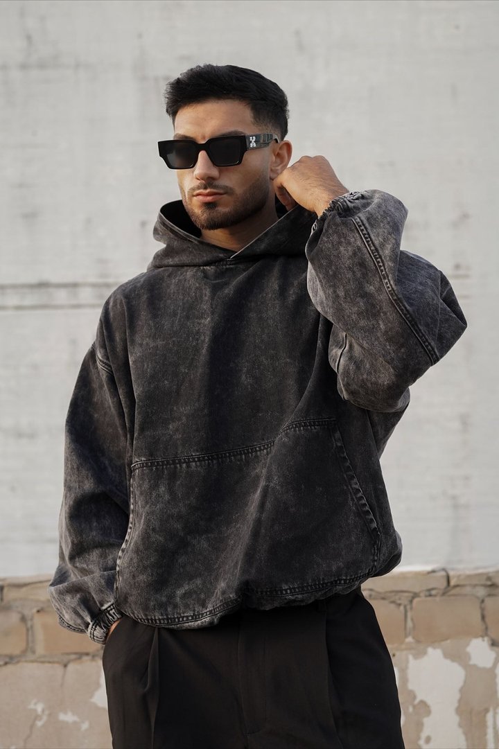 Clover Denim Pullover Jacket - Black