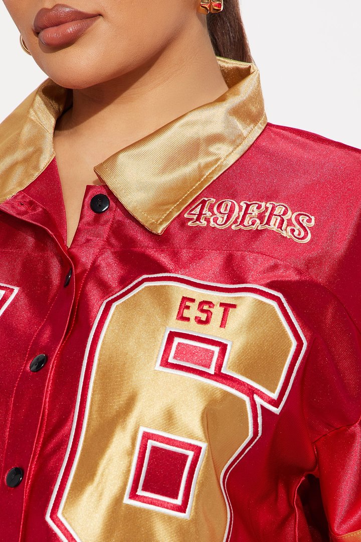 NFL San Francisco 49ers Cropped Shirt - Red/combo