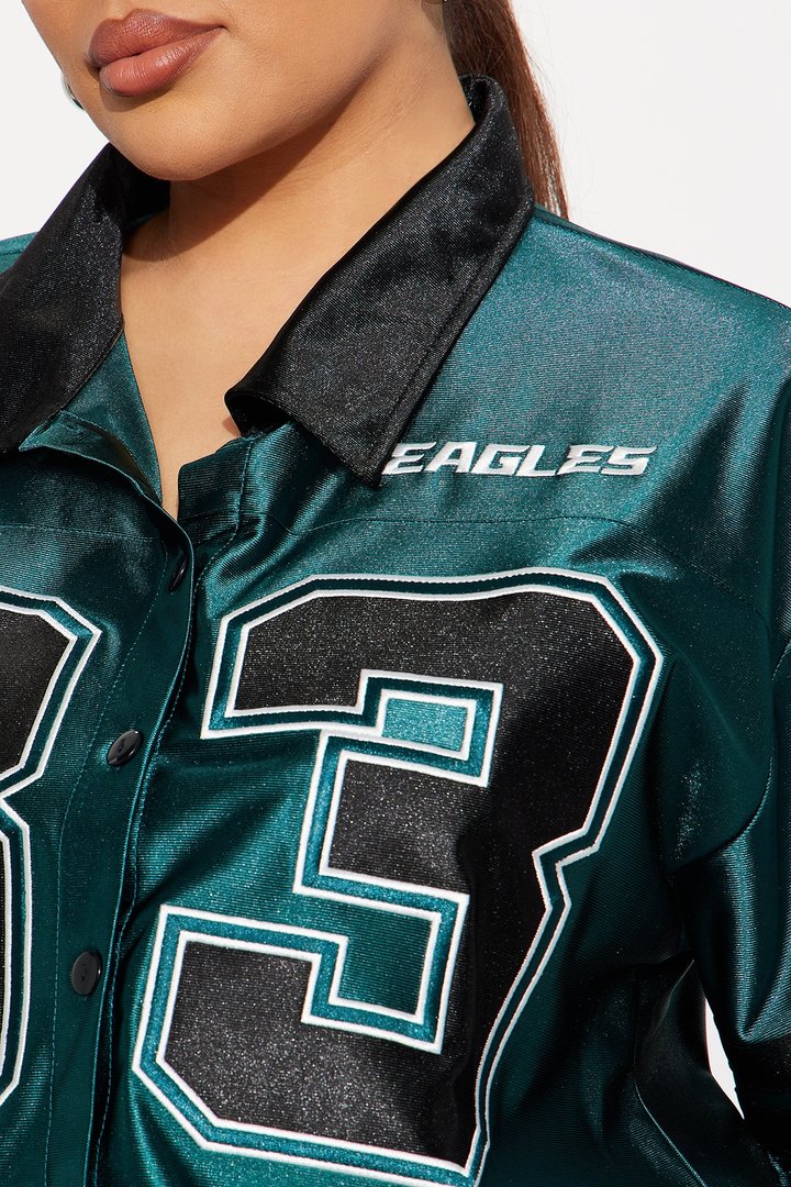 NFL Philadelphia Eagles Cropped Shirt - Green/combo
