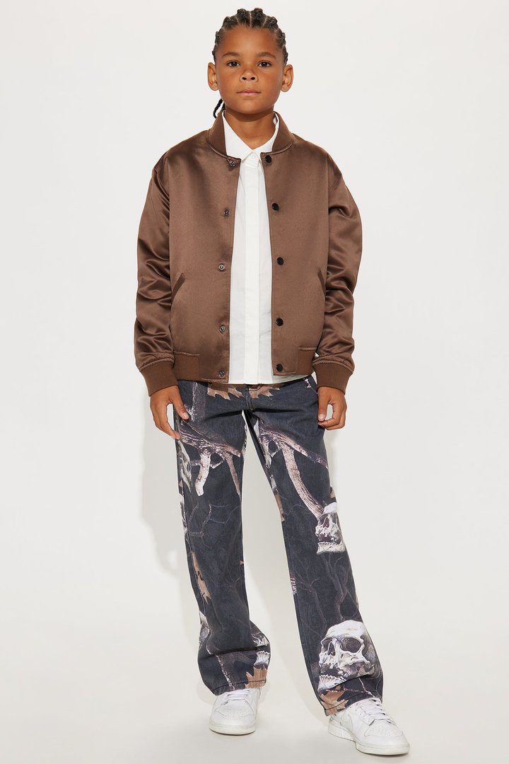 Mini Baggy Skull Leaves Printed Pant - Camouflage