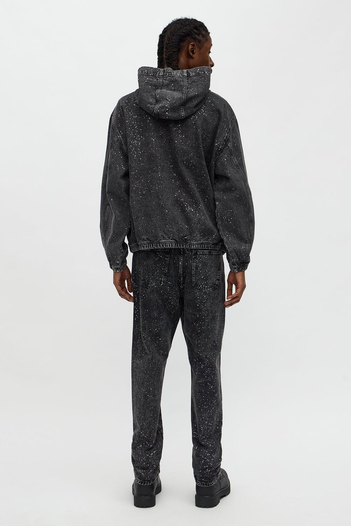 Shimmering Nights Denim Pull Over Jacket - Black Wash