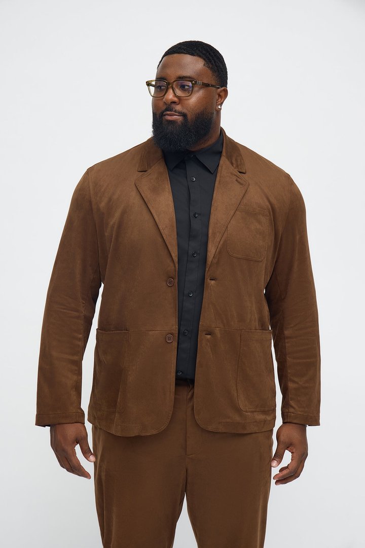 Old Money Suede New Classic Blazer - Brown