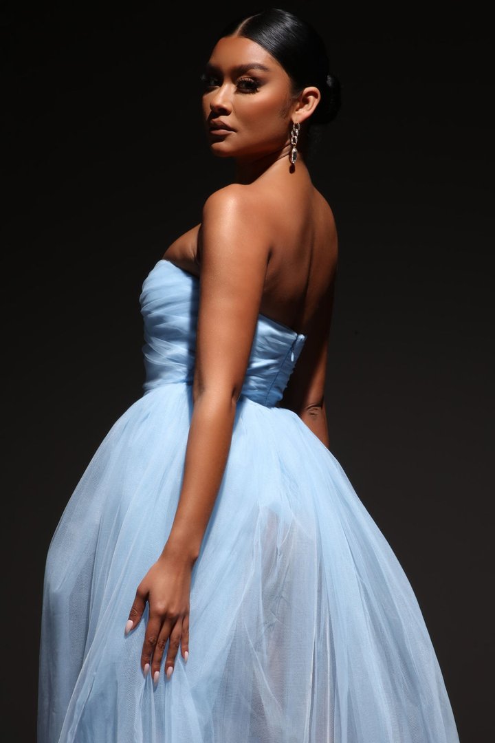 Elle Tulle Gown - Blue