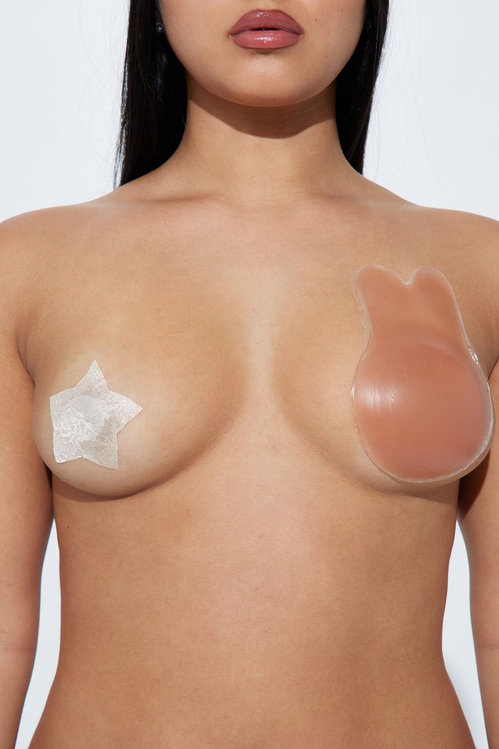 Boosting Bunny Silicone Nipple Cover Pasties - Mocha