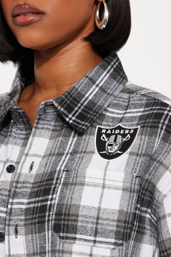 NFL Raiders Plaid Flannel - Black/combo