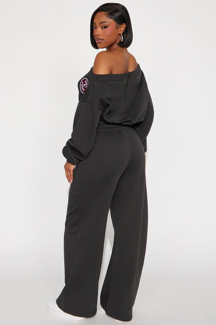 Everyday Fit Fleece Jumpsuit - Black