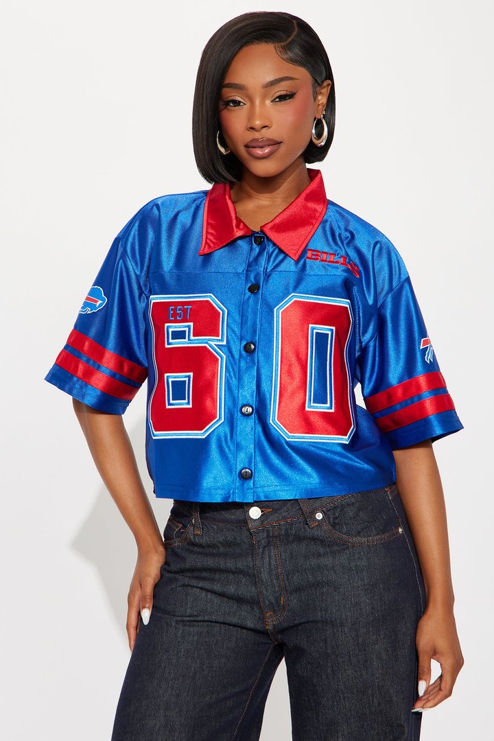 NFL Buffalo Bills Cropped Shirt - Blue/combo