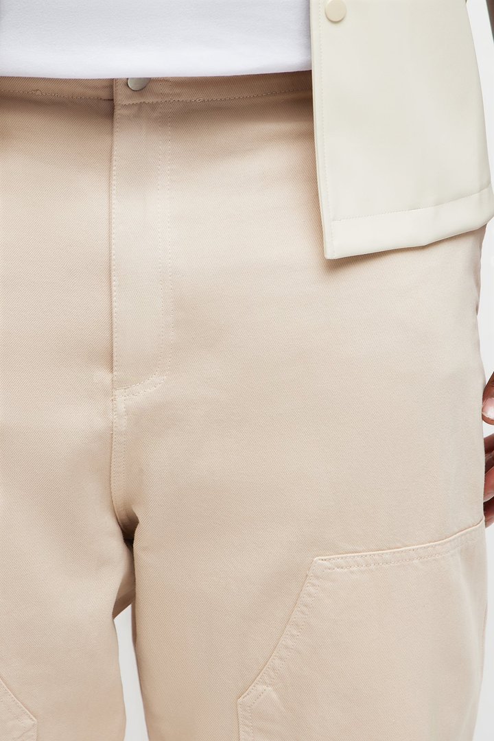 Baggy Zipper Carpenter Pant - Khaki