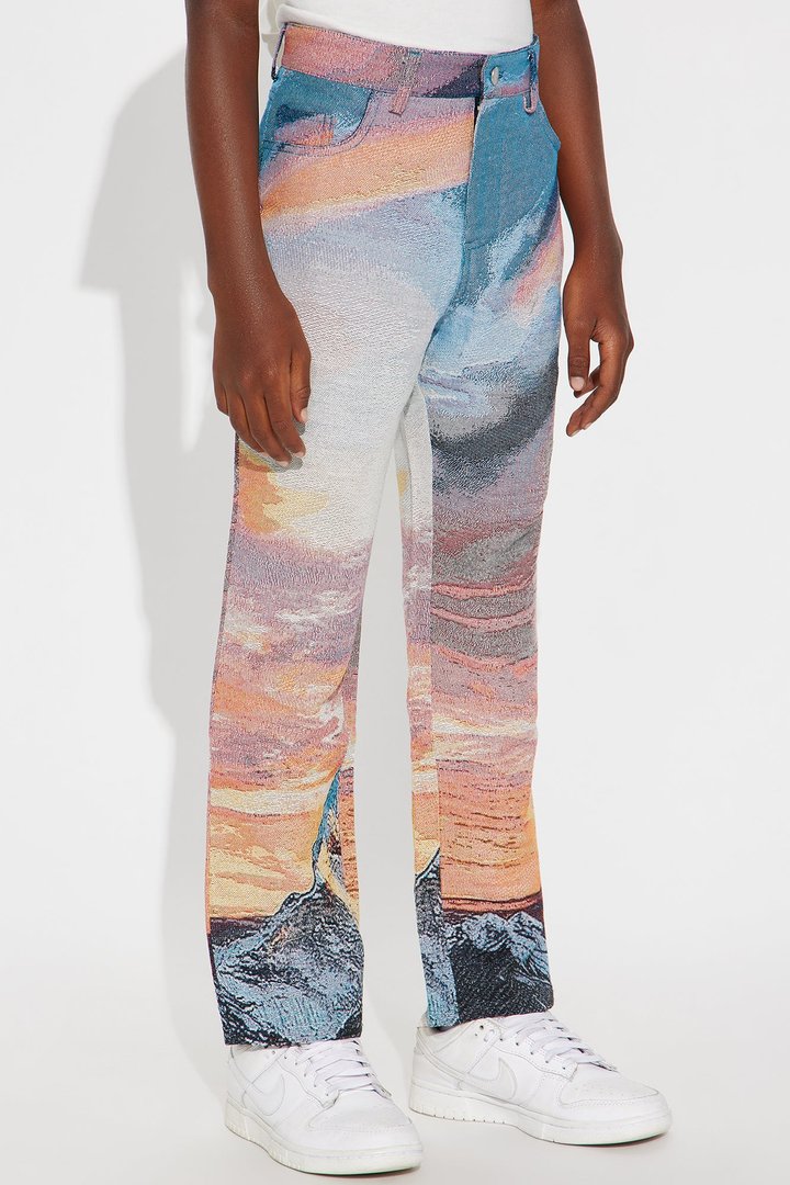 Mini Straight Peak Era Tapestry Pant - Orange