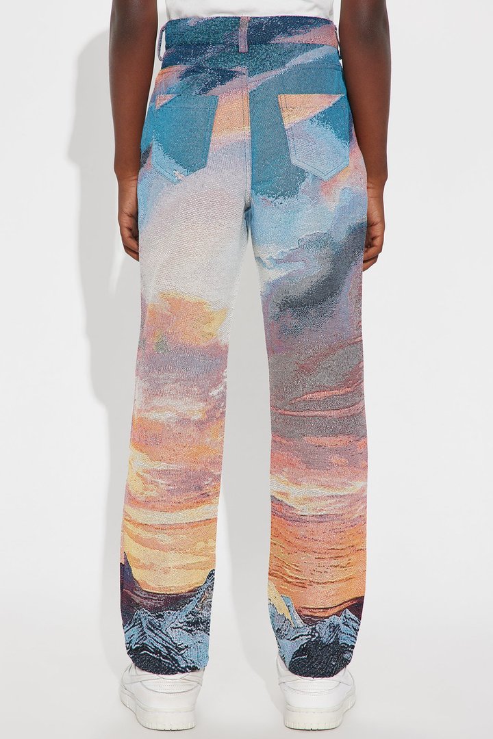 Mini Straight Peak Era Tapestry Pant - Orange