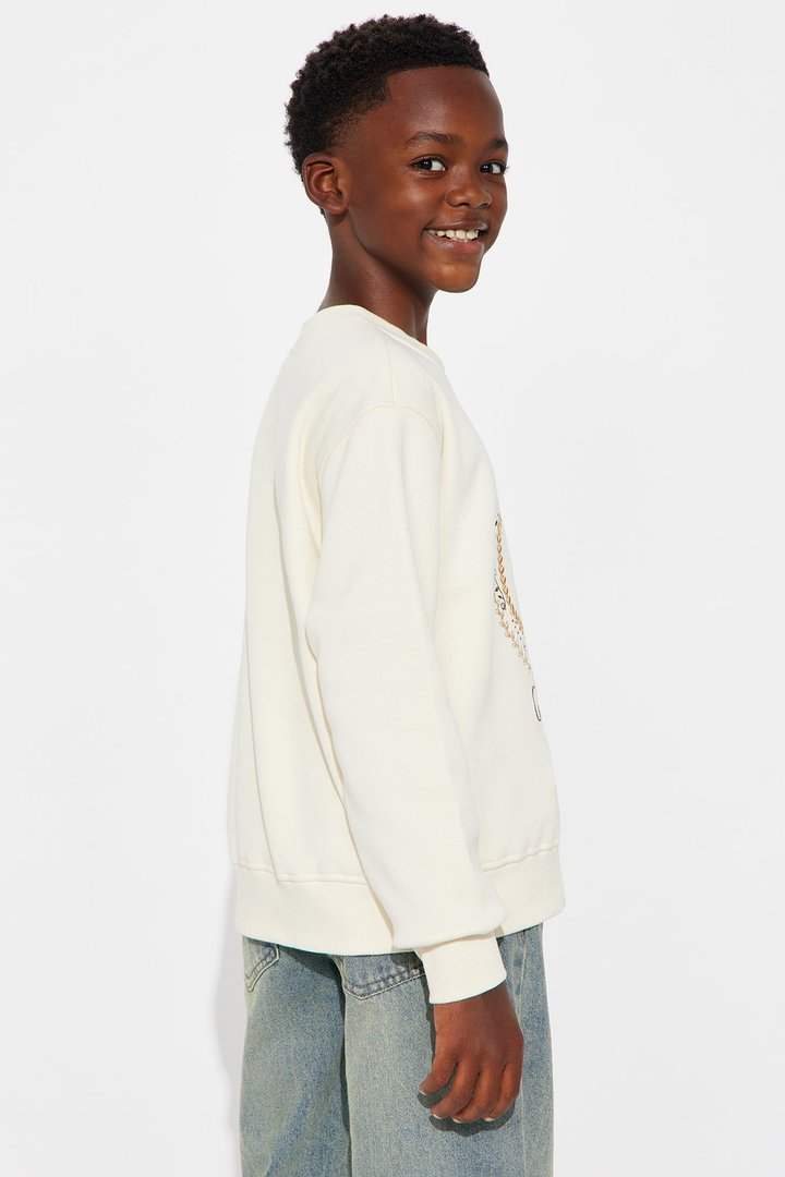Mini Royal Guard Oversized Crewneck Sweater - Cream