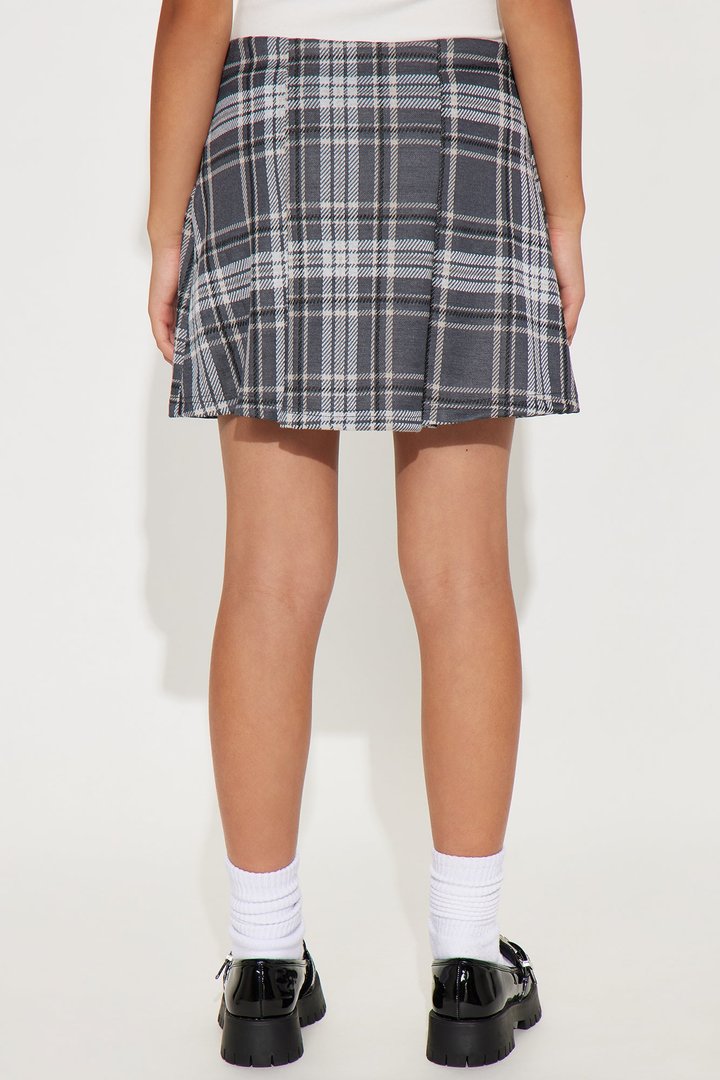 Mini The Right Words Plaid Skirt - Black/combo