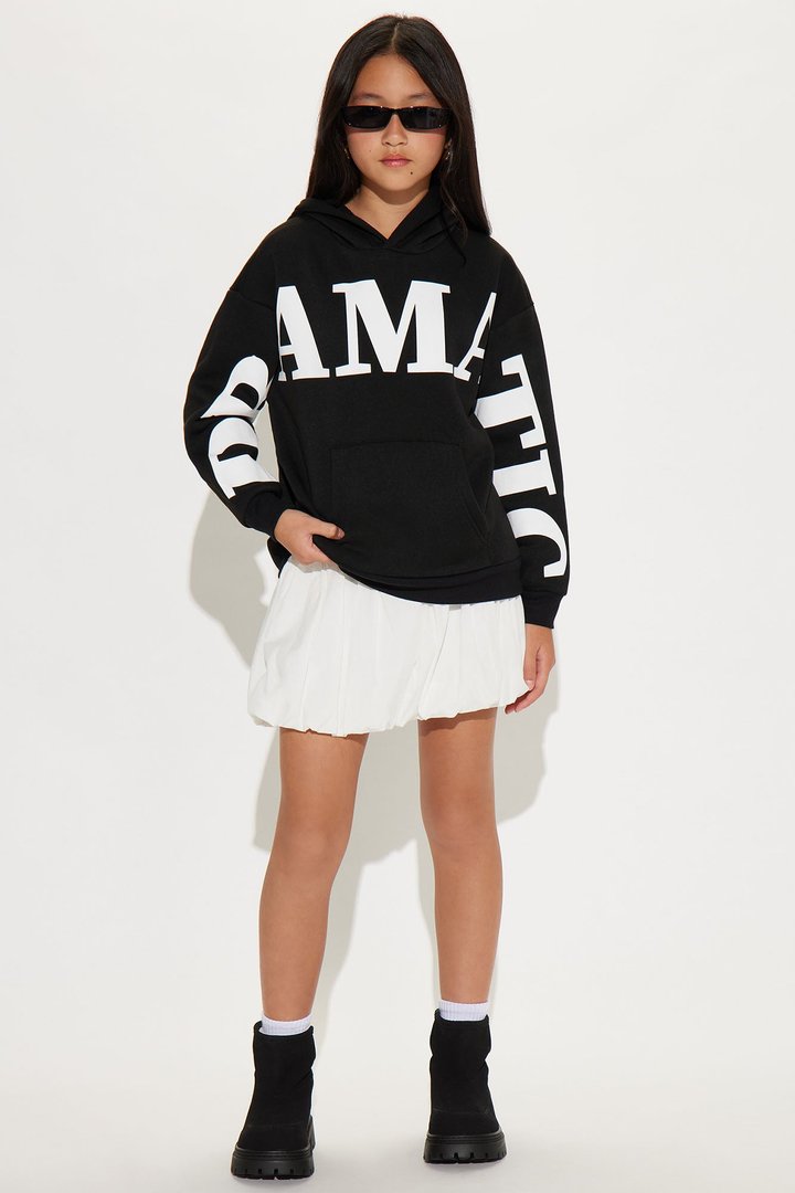 Mini I'm Dramatic Pullover Hoodie - Black
