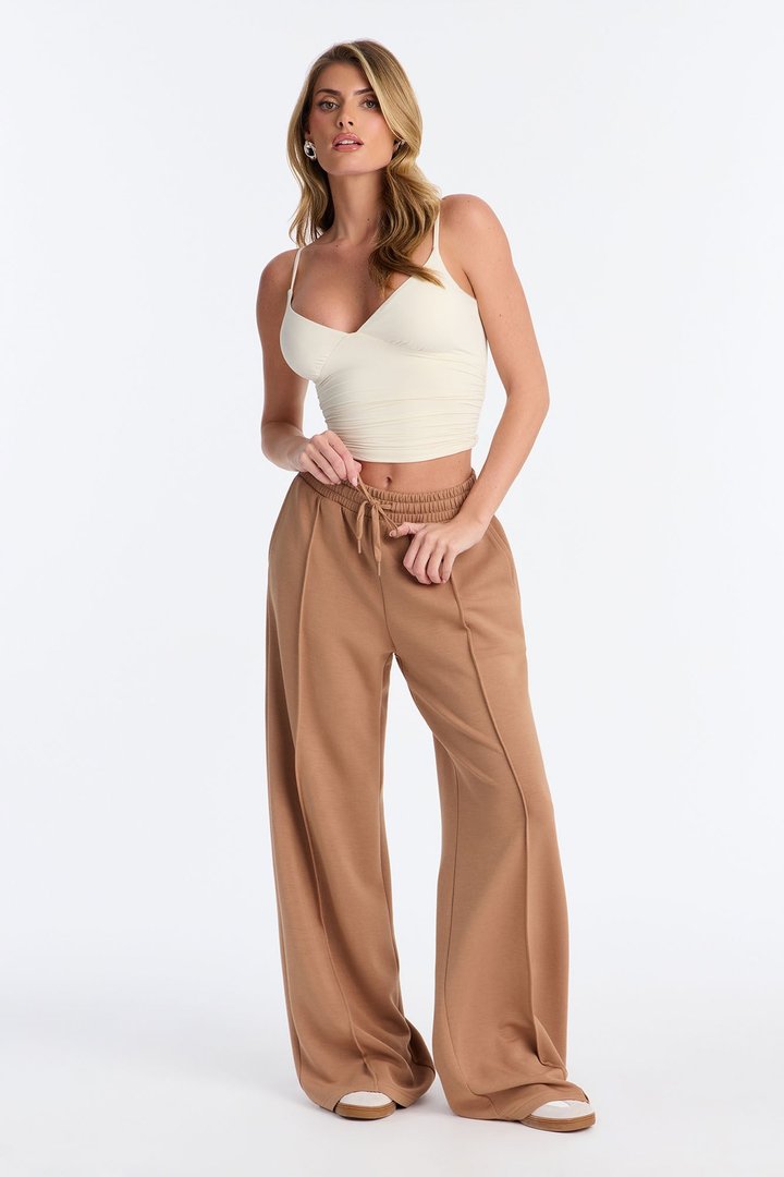 Second Skin Bra Pad V Neck Cami - Bone