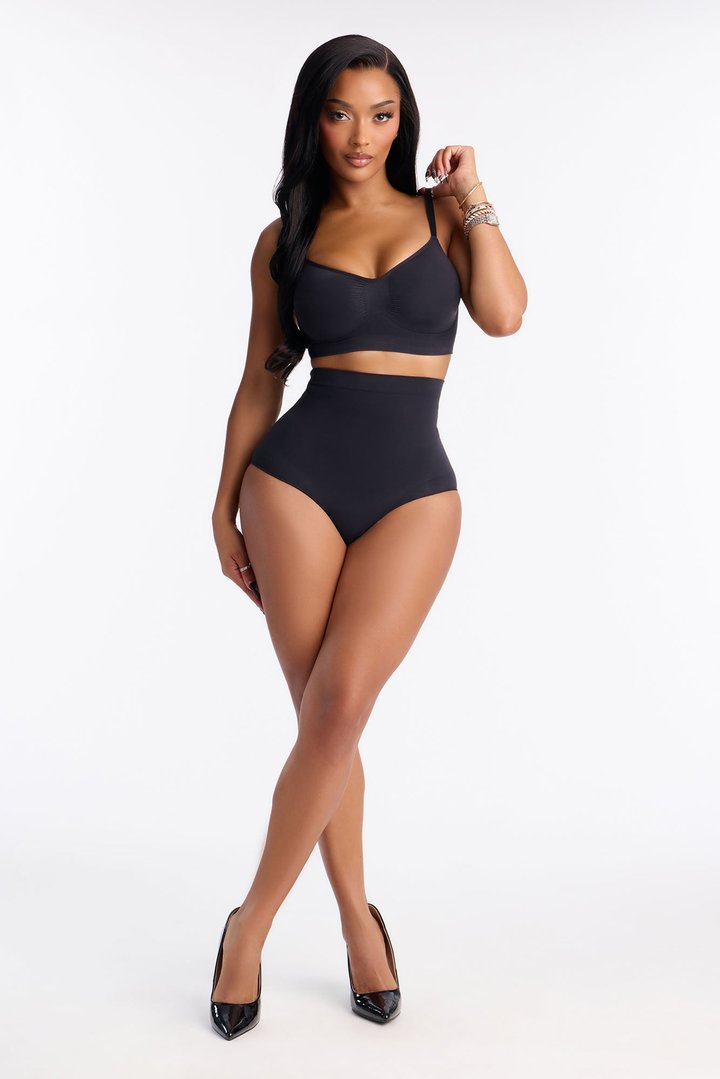 Nova Sculpt Seamless Strong Compression High Waisted Brief - Black