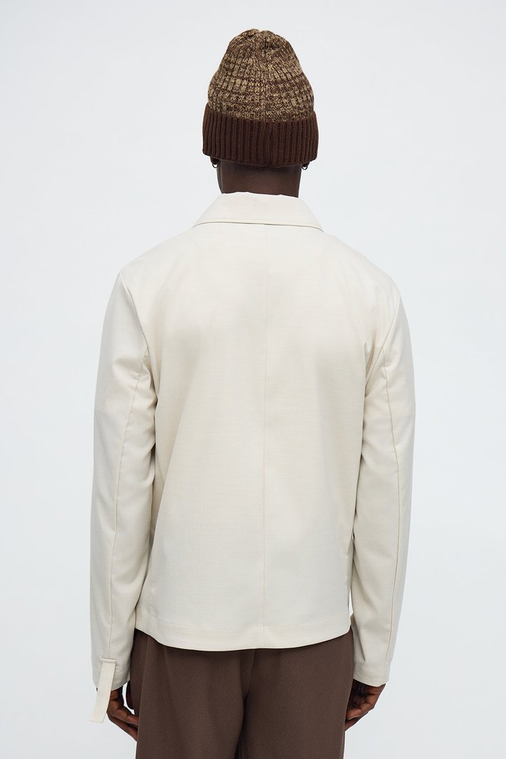 Cloudine Zip Shirt Jacket - Beige