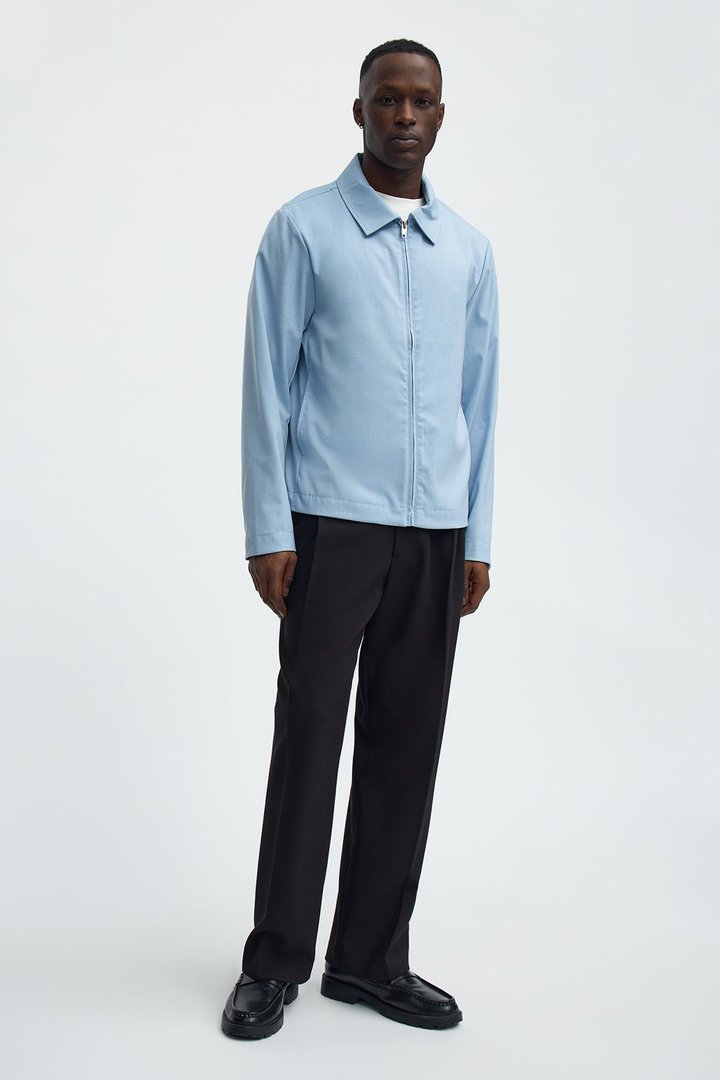 Cloudine Zip Shirt Jacket - Blue