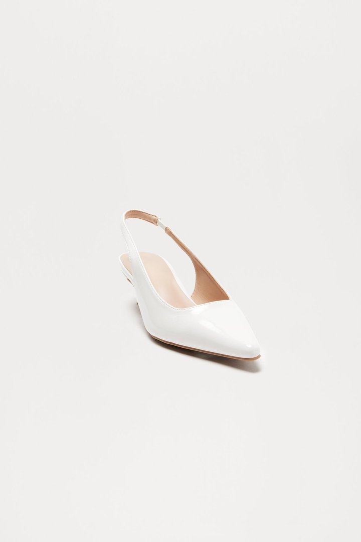 Rora Kitten Heel Pumps - White