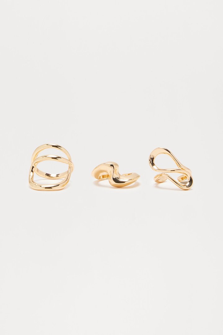 Far Out 3 Piece Ring Set - Gold