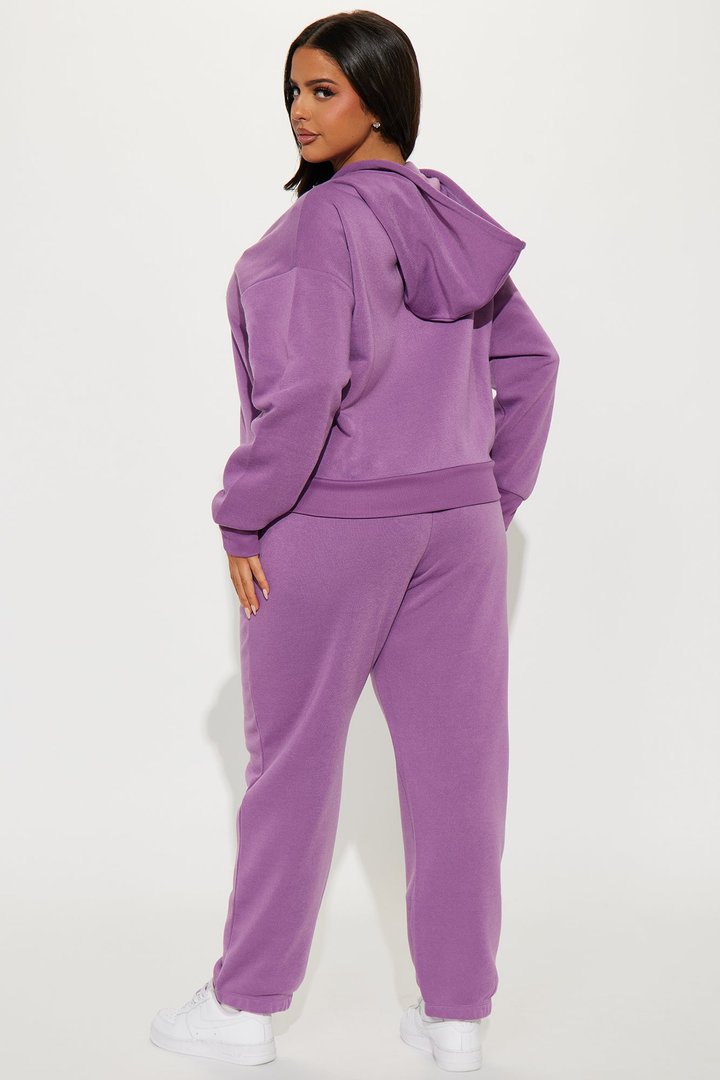 Game On Fleece Jogger Set - Lilac