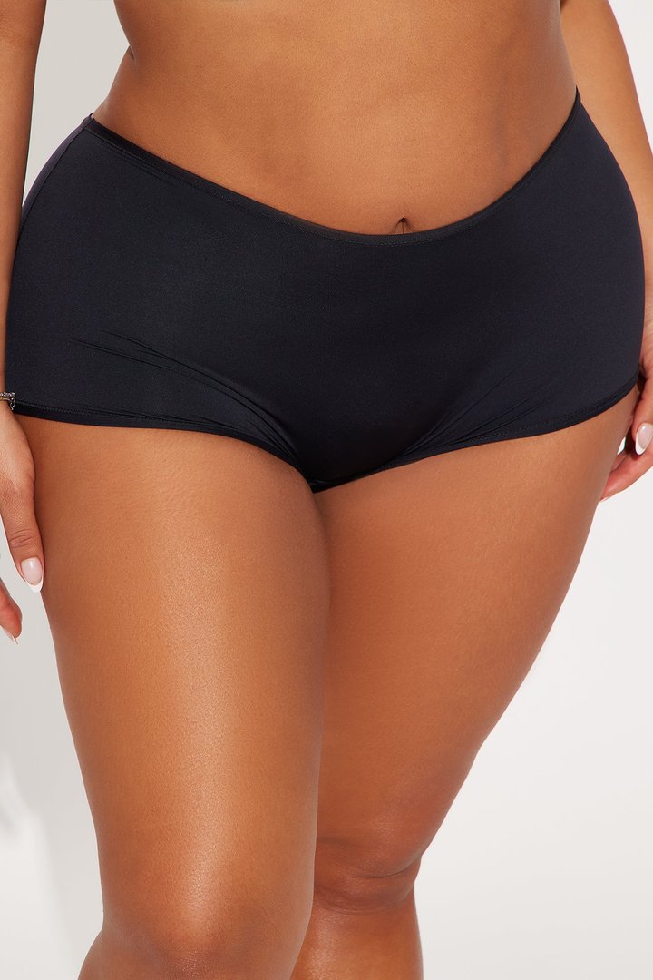 Light As A Feather Microfiber Boyshort Panty - Black